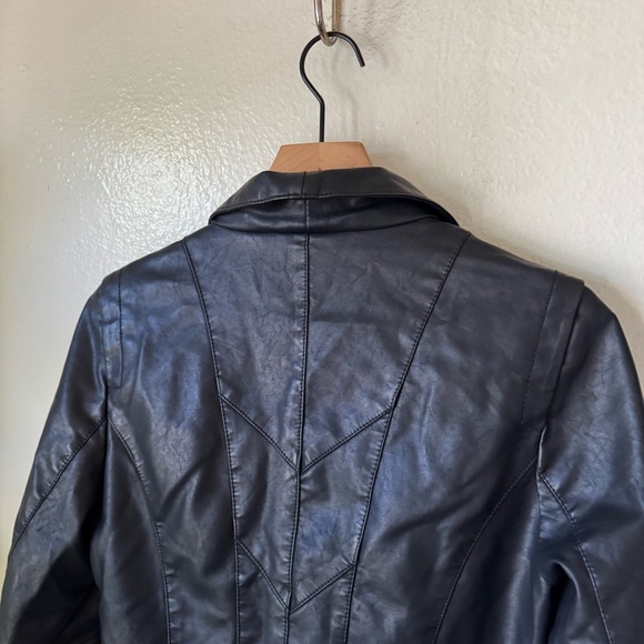 Lulus | Up on a Tuesday Black Vegan Leather Jacket - Picture 8 of 8